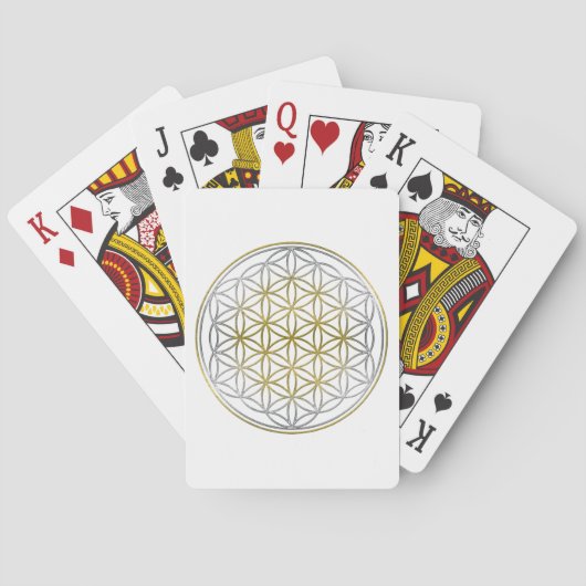 FLOWER OF LIFE / Blume des Lebens - BiColor トランプ (裏面)
