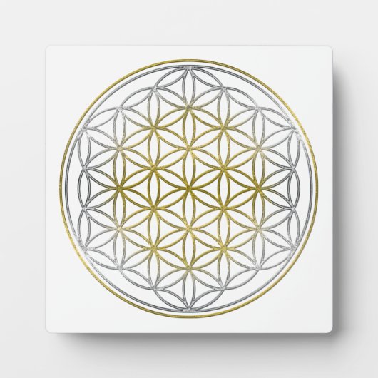 FLOWER OF LIFE / Blume des Lebens - BiColor フォトプラーク (正面)
