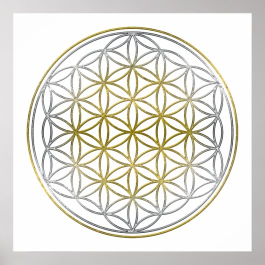 FLOWER OF LIFE / Blume des Lebens - BiColor ポスター (正面)