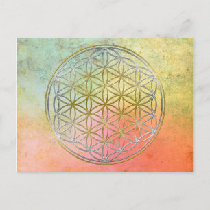 FLOWER OF LIFE / Blume des Lebens - BiColor ポストカード