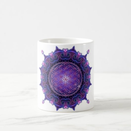 FLOWER OF LIFE / Blume des Lebens - Mandala I コーヒーマグカップ (中央)