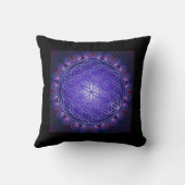 FLOWER OF LIFE / Blume des Lebens Mandala I Square クッション (裏面)