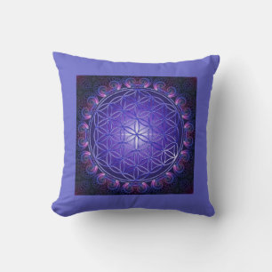 FLOWER OF LIFE / Blume des Lebens Mandala I Square クッション