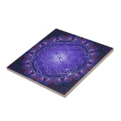 FLOWER OF LIFE / Blume des Lebens Mandala I Square タイル (側面)
