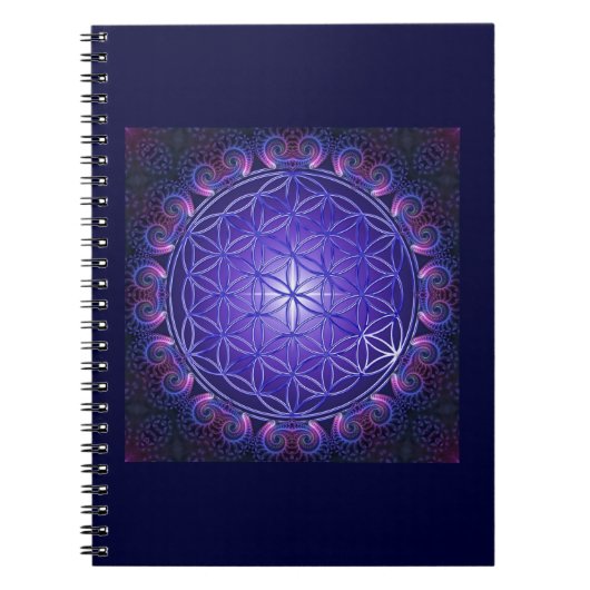 FLOWER OF LIFE / Blume des Lebens Mandala I Square ノートブック (正面)