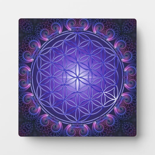 FLOWER OF LIFE / Blume des Lebens Mandala I Square フォトプラーク (正面)