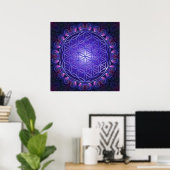 FLOWER OF LIFE / Blume des Lebens Mandala I Square ポスター (ホームオフィス)