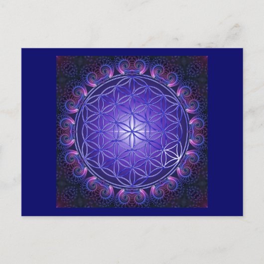 FLOWER OF LIFE / Blume des Lebens Mandala I Square ポストカード (正面)