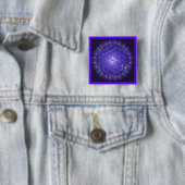 FLOWER OF LIFE / Blume des Lebens Mandala I Square 缶バッジ (インサイチュ)