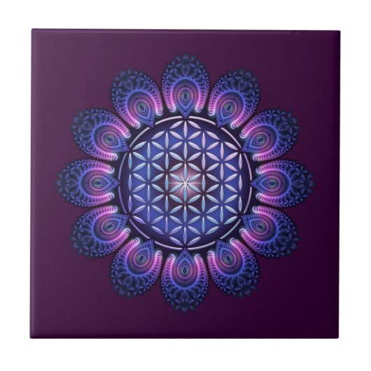 FLOWER OF LIFE / Blume des Lebens - Mandala II タイル (正面)