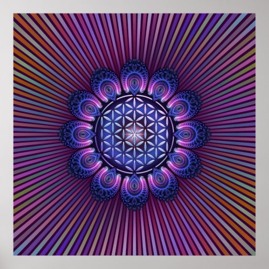 FLOWER OF LIFE / Blume des Lebens - Mandala II ポスター (正面)