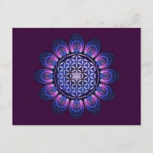 FLOWER OF LIFE / Blume des Lebens - Mandala II ポストカード
