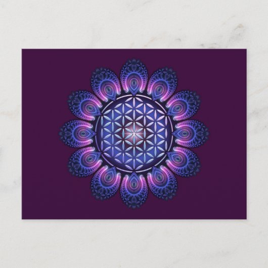 FLOWER OF LIFE / Blume des Lebens - Mandala II ポストカード (正面)