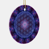 FLOWER OF LIFE/Blume des Lebens Mandala II Square セラミックオーナメント (右)