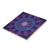 FLOWER OF LIFE/Blume des Lebens Mandala II Square タイル (側面)