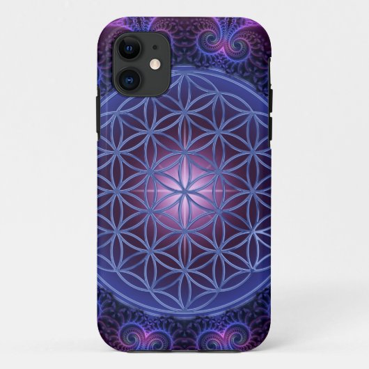 FLOWER OF LIFE/Blume des Lebens Mandala II Square Case-Mate iPhoneケース (裏面)