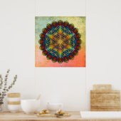 FLOWER OF LIFE / Blume des Lebens - Mandala III ポスター (キッチン)
