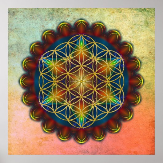 FLOWER OF LIFE / Blume des Lebens - Mandala III ポスター (正面)