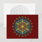 FLOWER OF LIFE / Blume des Lebens - Mandala III ポストカード (正面/裏面)