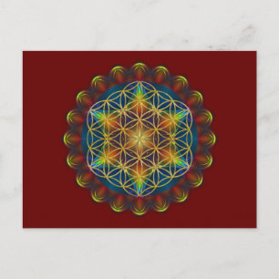 FLOWER OF LIFE / Blume des Lebens - Mandala III ポストカード