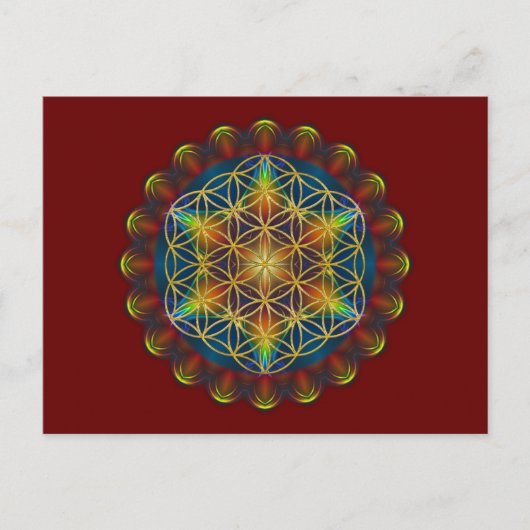 FLOWER OF LIFE / Blume des Lebens - Mandala III ポストカード (正面)