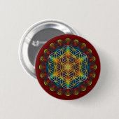 FLOWER OF LIFE / Blume des Lebens - Mandala III 缶バッジ (正面&裏面)