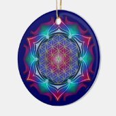 FLOWER OF LIFE / Blume des Lebens - Mandala IV セラミックオーナメント (左)
