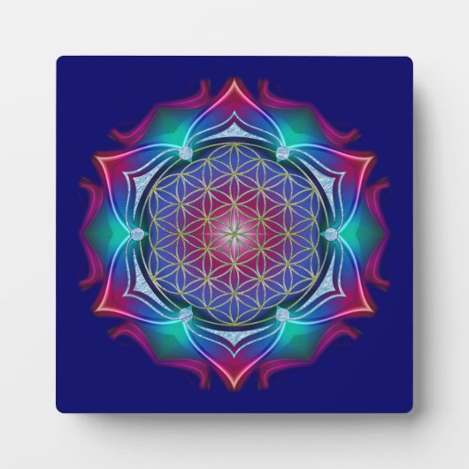 FLOWER OF LIFE / Blume des Lebens - Mandala IV フォトプラーク (正面)