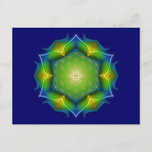 FLOWER OF LIFE / Blume des Lebens - Mandala V ポストカード