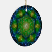 FLOWER OF LIFE/Blume des Lebens Mandala V Square セラミックオーナメント (右)