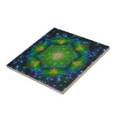 FLOWER OF LIFE/Blume des Lebens Mandala V Square タイル (側面)