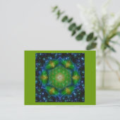 FLOWER OF LIFE/Blume des Lebens Mandala V Square ポストカード (スタンド正面)