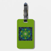 FLOWER OF LIFE/Blume des Lebens Mandala V Square ラゲッジタグ (裏面縦)