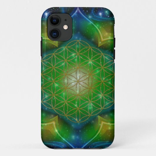 FLOWER OF LIFE/Blume des Lebens Mandala V Square Case-Mate iPhoneケース (裏面)