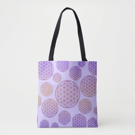 Flower Of Life / Blume des Lebens - mix pattern トートバッグ (正面)