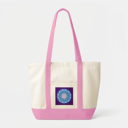 FLOWER OF LIFE/Blume des Lebens Stars Mandala トートバッグ (正面)