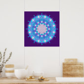 FLOWER OF LIFE/Blume des Lebens Stars Mandala ポスター (キッチン)