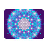 FLOWER OF LIFE/Blume des Lebens Stars Mandala マグネット (横)