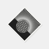 Flower Of Life / Blume des Lebens - white rays II スタンダードカクテルナプキン (角)