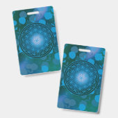 flower of life, chakra,zen,sacred geometric, バッジ (正面&裏面)