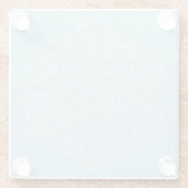 flower of life energy feminine masculine chacra ガラスコースター (裏面)