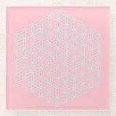 flower of life energy feminine masculine chacra ガラスコースター (正面)