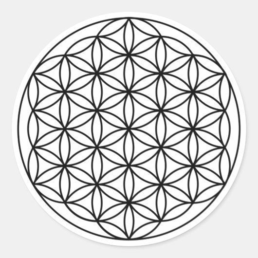 Flower of Life Examinationスタンプ | 6 ct ラウンドシール (正面)
