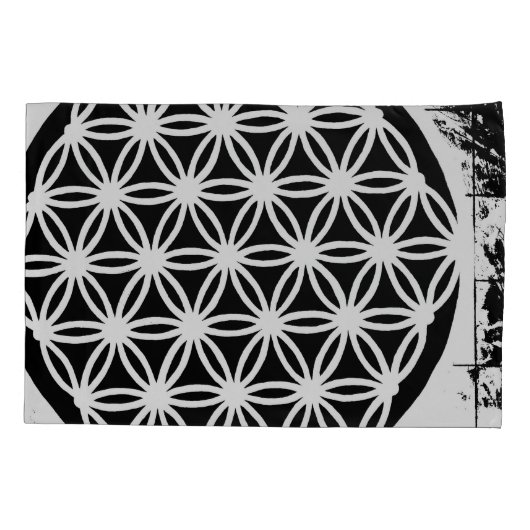Flower of Life – Geometric Pillowcase 枕カバー (裏面)
