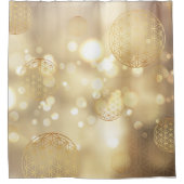 Flower of life gold sparkle duschvorhang シャワーカーテン (正面)