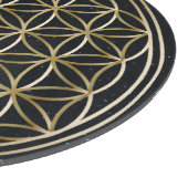 Flower of Life Golden Crystal Grid in Cosmos カッティングボード (角)