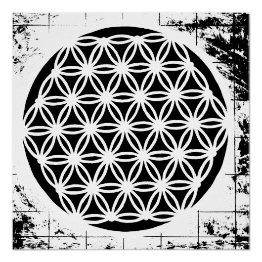 Flower of Life Grunge ポスター (正面)