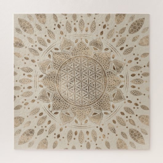 Flower of Life in Lotus Dot Artパステルゴルフ ジグソーパズル (縦)