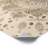 Flower of Life in Lotus Dot Artパステルゴルフ ポスター (角)