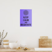 Flower of Life - KEEP CALM and MEDITATE ポスター (キッチン)